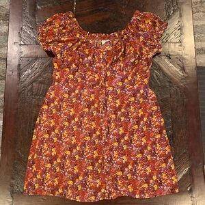 Red/Orange/Yellow Floral Dress